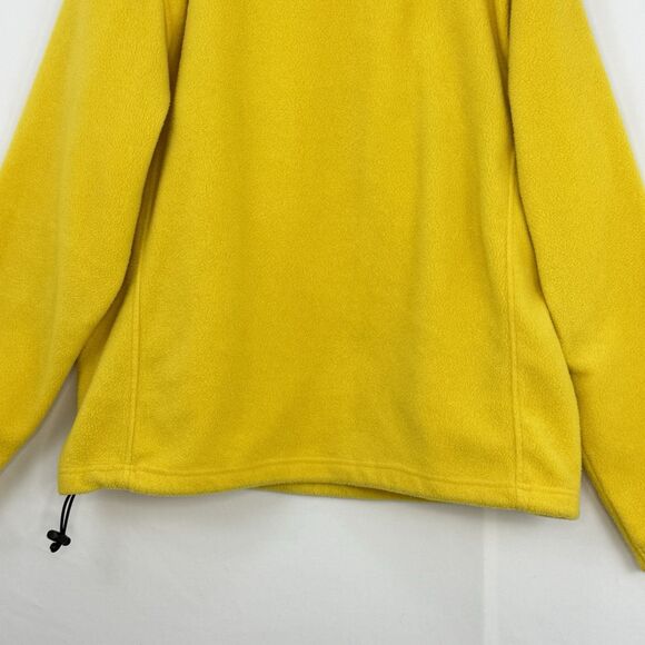 Old Navy vintage y2K Yellow Fleece 1/4 Zip Pullover Sweater Size L - Picture 10 of 16